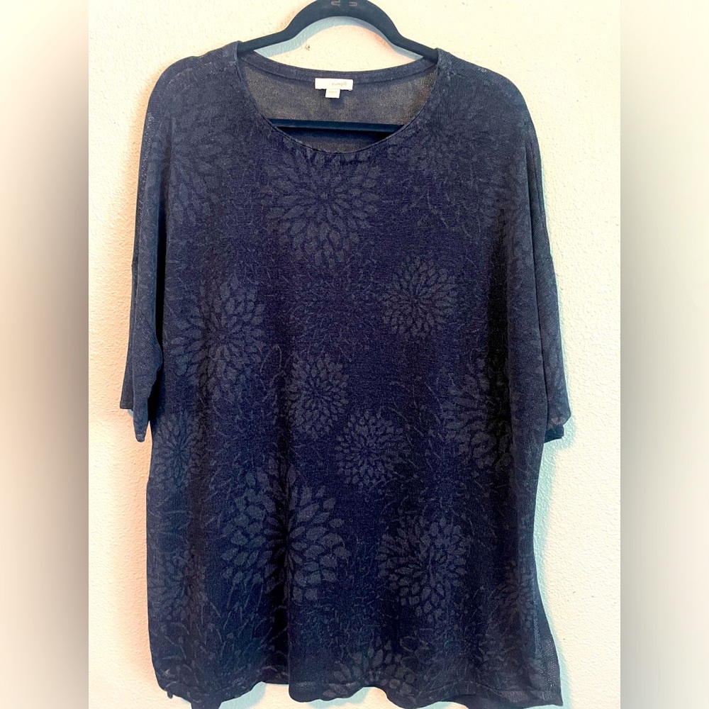 Large navy blue j. jill blouse